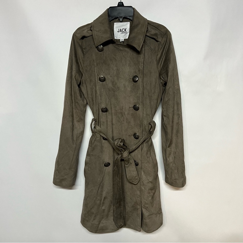 BB Dakota Khaki Double-Breasted Trench Coat